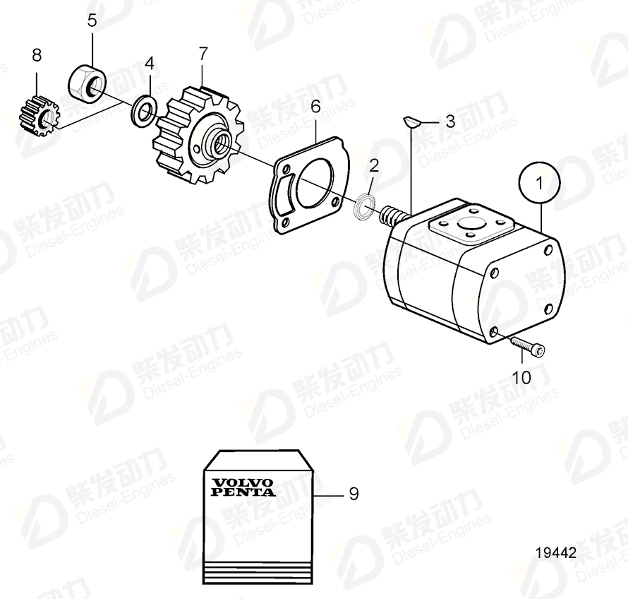 volvo penta Gear 20940389 Drawing volvo penta Gear 20940389 Drawing